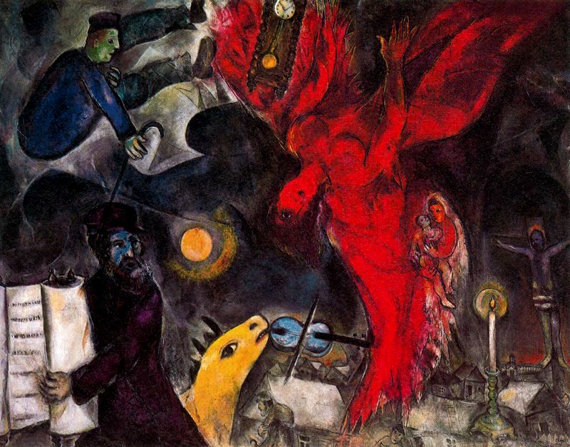 La Chute de l'ange por Marc CHAGALL