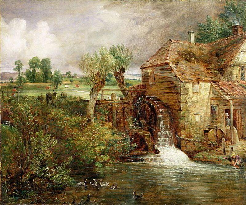 Moinho em Gillingham, Dorset, 1825-26 por John Constable